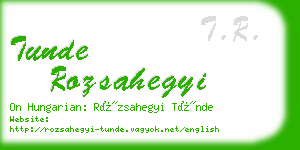 tunde rozsahegyi business card